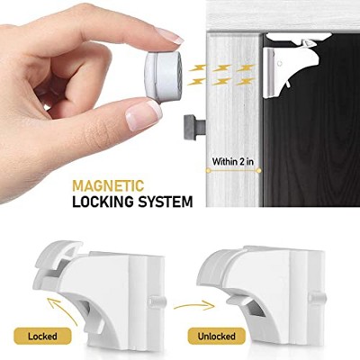 Baby Proof Me Magnetic Safety Lock Kit with 12 Locks and 3 Keys