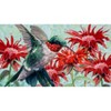Olivia's Home Hummingbird in Scarlet Blossoms Doormat – Elegant Indoor Accent Mat, 22" x 32", Botanical Design, Soft Rectangle Mat - 2 of 3
