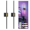 DORESshop 28 in. 2-Light Gold Wall Sconces, Wireless LED 3CCT-RGB Wall Lights for Bedroom, Living Room, 2-Pack - 2 of 4