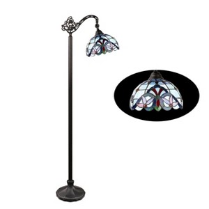 HomeStock GRENVILLE Victorian-Style 1-Light Dark Bronze Finish Reading Floor Lamp 11" Shade - 1 of 4