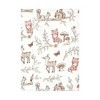 Hudson Baby Infant Girl Cotton Flannel Burp Cloths, Girl Woodland Pals, One Size - 3 of 4