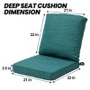 Pellebant Patio Chair Cushions Waterproof for Outdoor Furniture with Removable Cover Deep Seat & Back Cushion - 2 of 4