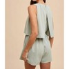 Women's Double Layer Sleeveless Romper - AnnieWear - 2 of 3