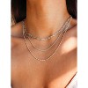 Waterproof Non-Tarnish Necklace Set, 18K Gold Plated Layered Dainty Chains, Stackable Jewelry Gift for Women - 2 of 4