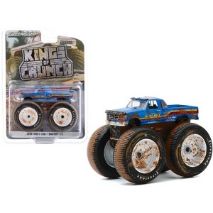 1996 Ford F-250 Monster Truck "Bigfoot #7" Blue (Dirty Version) "Kings of Crunch" Series 7 1/64 Diecast Model Car by Greenlight - 1 of 3