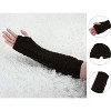 Allegra K Women's Winter Fingerless Thumbhole Elbow Length Knitted Gloves Arm Warmer - 2 of 4