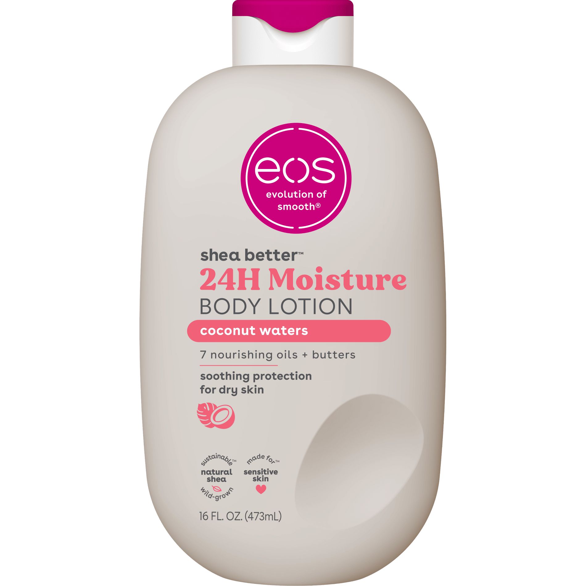 eos Shea Better 24H Moisture Body Lotion - Coconut Waters - 16 fl oz: Hypoallergenic, Paraben-Free, Whole Body