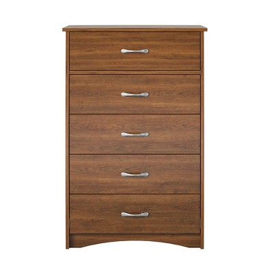 Ameriwood Home - Brandclub - Ameriwood Home Jerry Hill Tall 5 Drawer Dresser,  Brown Oak