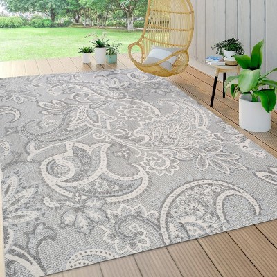 Julien Paisley High-Low Indoor/Outdoor Area Rug - JONATHAN Y