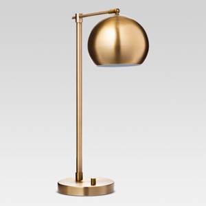 Modern Globe Desk Lamp Brass (Includes Energy Efficient Light Bulb) - Project 62 , Size: Lamp with Energy Efficient Light Bulb