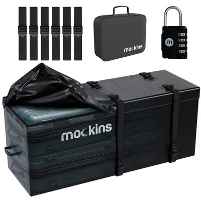 Mockins Hitch Mount Cargo Bag - 58"Lx24"Hx20"W - 16 Cu, Black