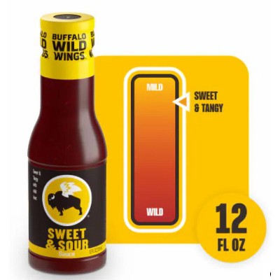 Buffalo Wild Wings Sweet & Sour Sauce, 12 fl. oz. (Pack of 4)