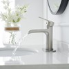 BWE Waterfall Single Handle Single Hole Low-Arc Modern Bathroom Faucet Drip-Free Vanity Sink Faucet - 4 of 4