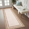 Modern Bordered Area Rug Washable Rug for Living Room - 3 of 4
