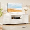 Fluted TV Stand for 65 Inch TV, Entertainment Center with Storage Drawer and Open Shelf - 2 of 4
