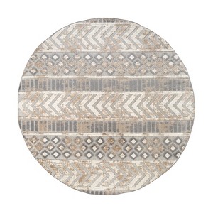 World Rug Gallery Distressed Geometric Indoor/Outdoor Area Rug - 1 of 4