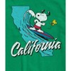 Boys' - Peanuts - California Surfing Snoopy And Woodstock Short Sleeve Graphic T-Shirt - 2 of 4