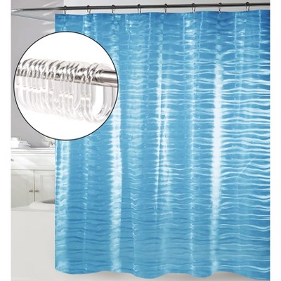 Home Mart Goods PEVA Blue 3D Waves Shower Curtain Liner Waterproof - 70" x 72"
