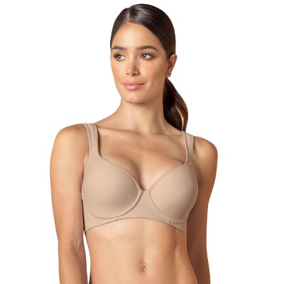 Leonisa Underwire Triangle Bra with High Coverage Cups - Beige 34B