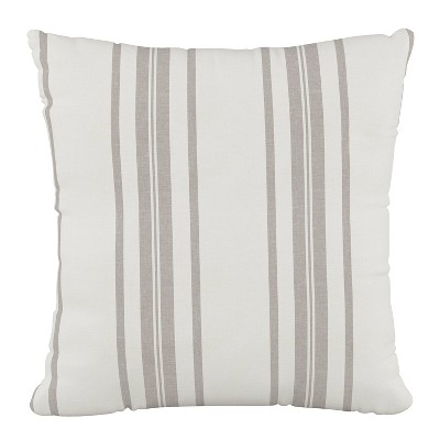 Polyester Square Pillow In Philip Stripe Neutral - Skyline Furniture