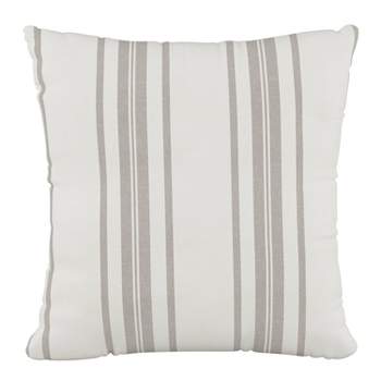 Polyester Square Pillow In Philip Stripe Neutral - Skyline Furniture