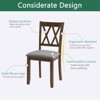 MAYEERTY Set of 4 Wooden Dining Chairs, Padded Upholstered Seat, Dining Room Living Room, Gray - 3 of 4