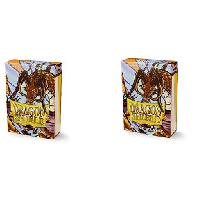 Dragon Shield 2 Packs Dragon Shield Classic Mini Japanese Orange 60 ct Card Sleeves Value Bundle! - 1 of 4