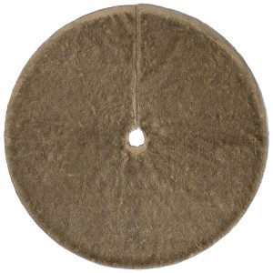Northlight Faux Fur Christmas Tree Skirt - 48" - Brown - 1 of 4