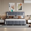 CAVINAS Queen Bed Frame with Headboard, with Trundle and Drawers, Upholstered Platform Bed, Gray - 2 of 4