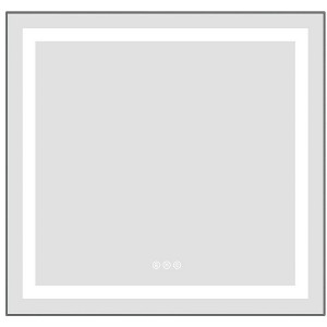 Ridstar 30 in. W x 28 in. H Gray Rectangular Bathroom Mirror with LED Lights - 1 of 3