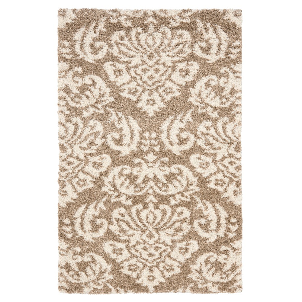 Beige/Cream Abstract Loomed Accent Rug - (2'3inx4') - Safavieh