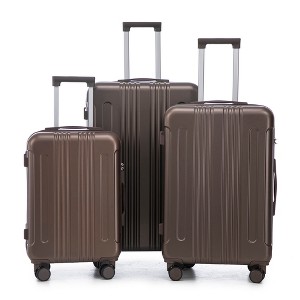 MOONMISS 20"/24"/28" 3 pcs/set in ABS Spinner Wheel Luggage,TSA Combination Lock - 1 of 4