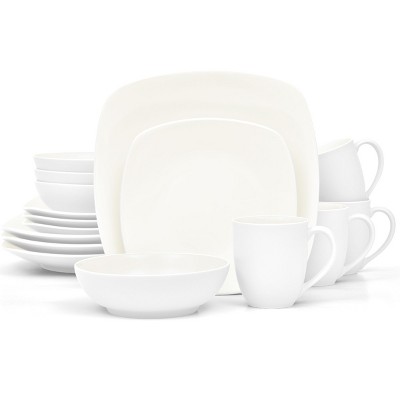 Noritake Colorwave White 16-piece Square Dinnerware Set, Service For 4 ...