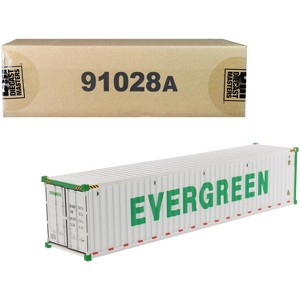 40' Refrigerated Sea Container "EverGreen" White "Transport Series" 1/50 Model by Diecast Masters - 1 of 3