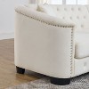 Kumasinova Modern Chesterfield Velvet Sofa,Couch with Tufted Backrest,Nailhead Trim,2 Removable Cushions,Upholstered Sofa for Living Room,Apartment - 4 of 4