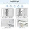 24" Bathroom Vanity with Ceramic Sink, Solid Wood Frame, 2 Soft Close Doors, Adjustable Shelf, Freestanding Modern Storage Cabinet - 3 of 4