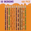 Joyfy 96 Pcs Halloween Pencils Rulers Stationery Set, Assorted 48Pcs 12 Designs Pencils, 6 Patterns Halloween Bookmarks, Party Favors Supplies - 3 of 4