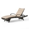 Christopher Knight Home Jessica Outdoor Rattan and Iron Adjustable Chaise Lounge with Cushion - 2 of 4