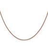 Black Bow Jewelry 0.8mm 14k Rose Gold Solid Box Chain Lobster Claw Clasp Necklace - 2 of 4