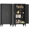Metal 2-Door Adjustable Storage Cabinet, Steel Pantry Locker for Kitchen, Living Room, Dining Room & Office - 4 of 4