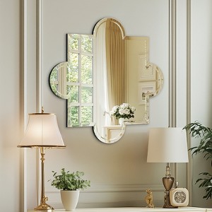 ARTLOGE Square Cut Corners Vanity Wall Mirror Beveled Edge Frameless for Bathroom/Bedroom/Living Room/Home Office/Entryway House - 1 of 4