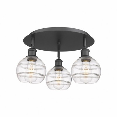 Rochester - 3 Light Flush Mount In Industrial Style-8.88 Inches Tall and 17.63 Inches Wide