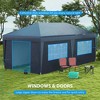 Resenkos Backyard Garden Canopy, Camping Canopy Screen Tent,10' x 19.5' Pop Up Canopy Tent w/ Sidewalls, Leg Weight Bags, Wheeled Carry Bag, Blue Dark - 4 of 4