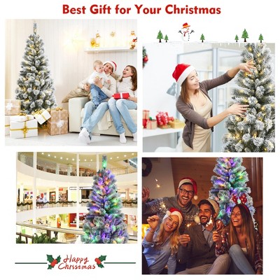 6-Foot White Pine Pre-Lit Christmas Tree with Remote Control Lights