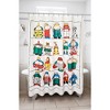 Carnation Home Fashions "Bottoms" Up Fabric Shower Curtain - 70x72", Multi - 2 of 4