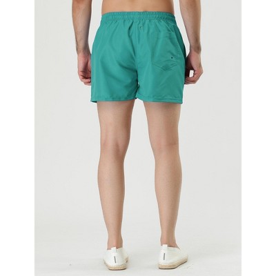 Lars Amadeus Men's Solid Color Summer Drawstring Waist Beach Swim Trunks 2 Packs Light Blue/Light Blue 36 — фото 4