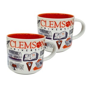 Starbucks Been There Series Campus Collection Clemson University Ceramic Coffee Mug, 14 Oz (2-Pack) - 1 of 4