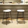CAVINAS Modern Upholstered Counter Stool with Cushion Covers, Bar or Counter Height, Set of 2 - 2 of 4