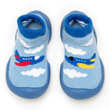 Komuello Baby BoyFirst Walk Sock Shoes Aeroplanes