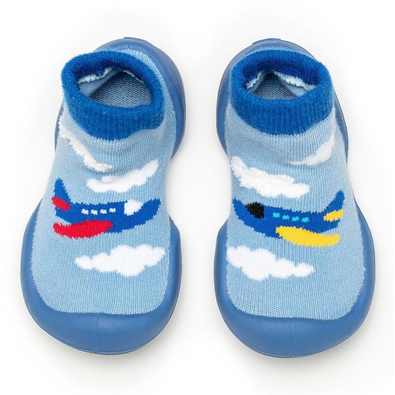 Komuello Baby BoyFirst Walk Sock Shoes Aeroplanes, 1 of 10